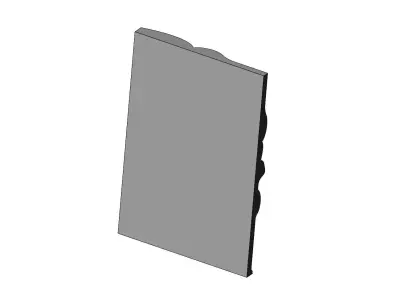 Panel organic sculpture wall art relief  3D print model