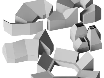 Architecture paper models 3D model
