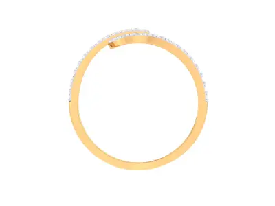 Luxury Crossover S-Curve Diamond Ring CAD File for Casting 3D print model