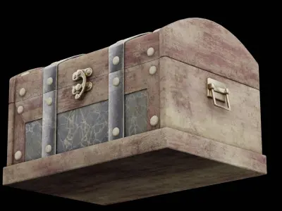 Mystic Treasure Chest Low-poly 3D model