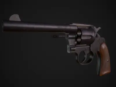 Colt  M 1917 Revolver  Low-poly 3D model