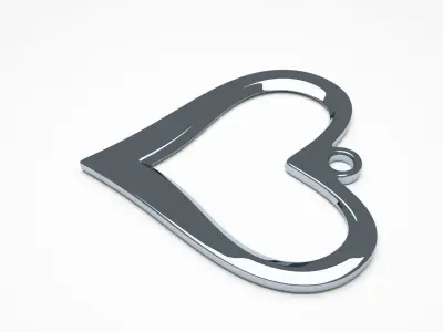 Heart Pendant Jewellery 3D print model