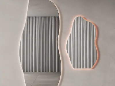 494 wall decorative mirrors with LED Ginevra 3D model