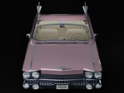 Cadillac 1959 Eldorado Pink PBR 3D Model 3D model