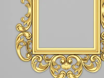 Classic Frame Mirror 005 3D model