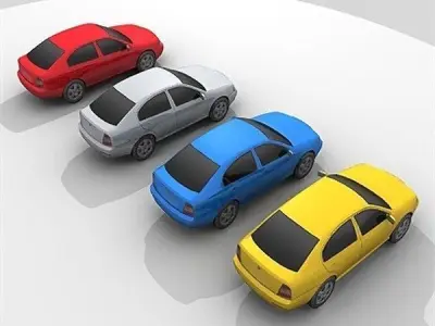 Skoda Octavia Low-poly 3D model