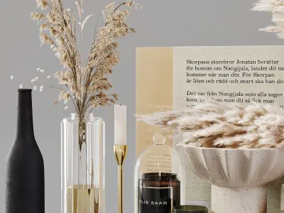 Decorative Set 232 Low-poly 3D model