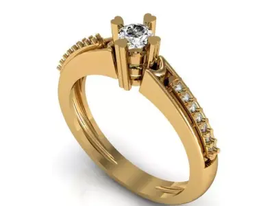 engagement ring 3D print model 36