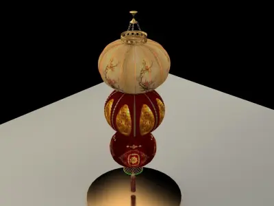 Chinese red lantern  3D model purchase