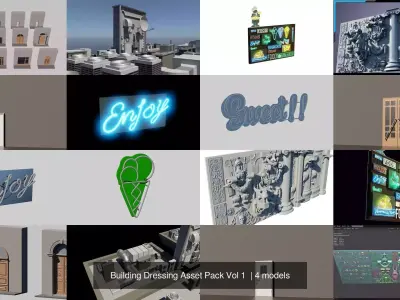 Building Dressing Asset Pack Vol 1  3D Model Collection