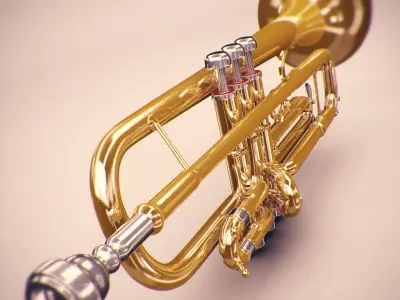 Trumpet golden 3D model