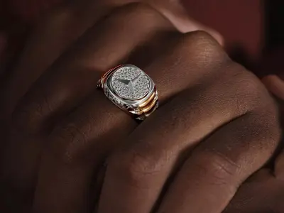Classic Mercedes Benz Ring 3D print model
