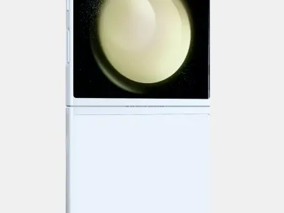 Samsung Galaxy ZFlip Cream Low-poly 3D model