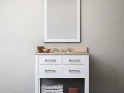 RH HUTTON SINGLE WASHSTAND 3D model