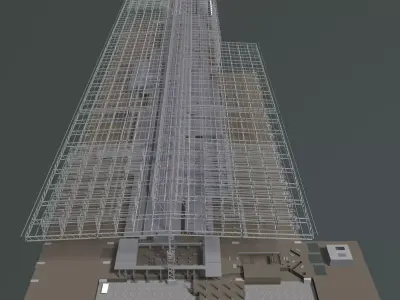 Factory building structure 23zz39 3D model