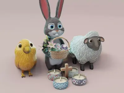 Easter Day 3D Model Collection