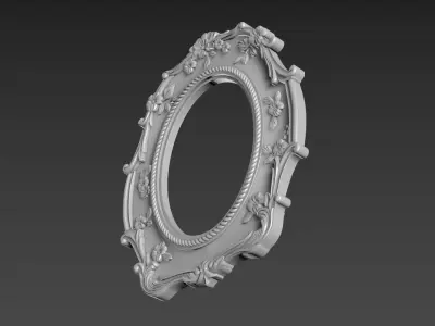 Decorative Mirror and Picture Frame Carving 3D BasRelief Model 3D model