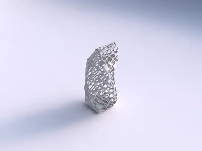 Vase twisted bent quadratic with twisted dense organic lattice 3D print model