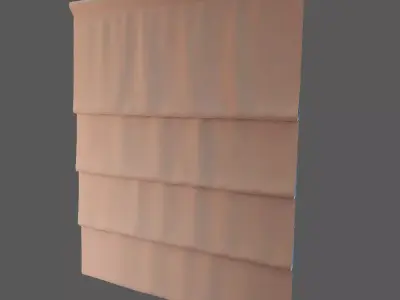 Pink Day Curtains Free 3D model