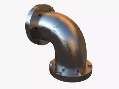 Steel Corner Pipe 3D model
