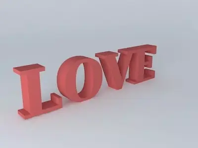 escultura LOVE LOVE sculpture Free 3D model