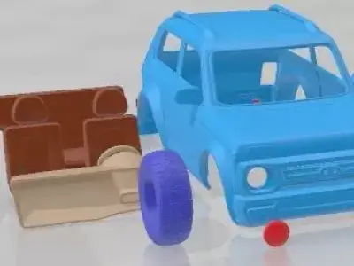 Lada Niva Bronto 4x4 V2 Printable Car  3D print model