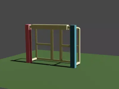 football goal Free low-poly 3D model purchase