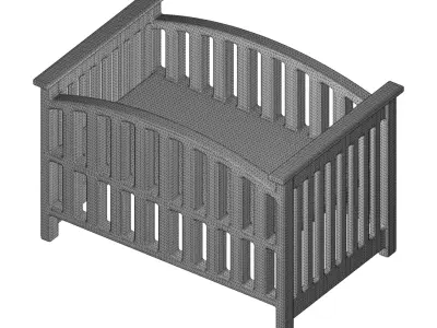 Plastic Baby Crib Toy 3D model