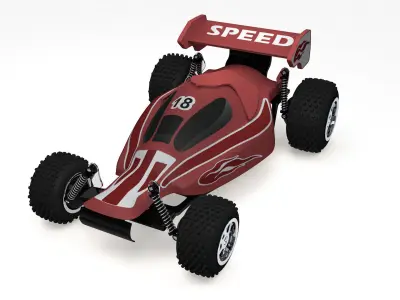 Racing Car Toy Low-poly 3D model