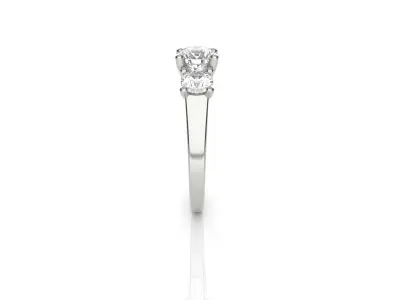 Luxury Trinity Engagement Ring 3D print model