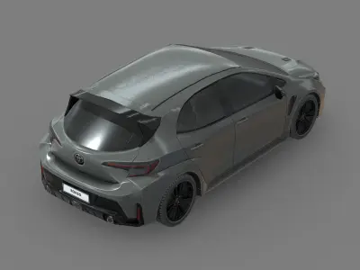 Toyota GR Corolla 2023 Low-poly 3D model