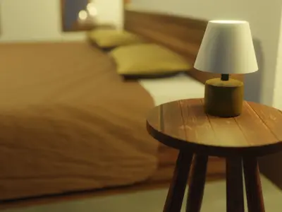 Luxury Bedroom Low-poly 3D model