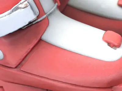 kids Ski Boots Low-poly 3D model