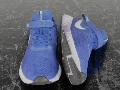 NIKE FLY EASE 3D SHOES - BLUE Low-poly 3D model