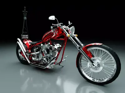 Chopper Motorcycle 3D model
