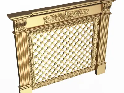 Radiator Cover Decorative Screening Grille Panel 012 Low-poly 3D model