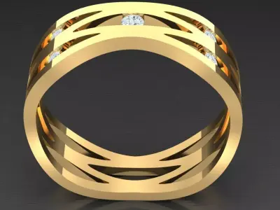 Luxury Men Rings Designs 4MR095 3D print model
