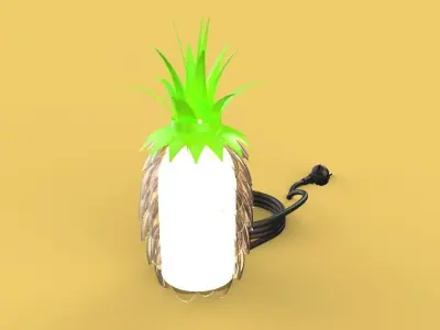 DECORATIVE PINEAPPLE NIGHT LAMP SLEEPING FOR TABLE INTERIOR 3D model