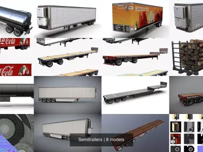 Semitrailers 3D Model Pack