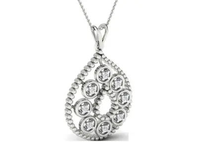 Women pendant 3D print model 2