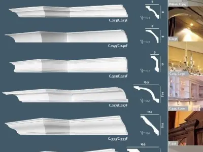 collection of decoration  Low-poly 3D model