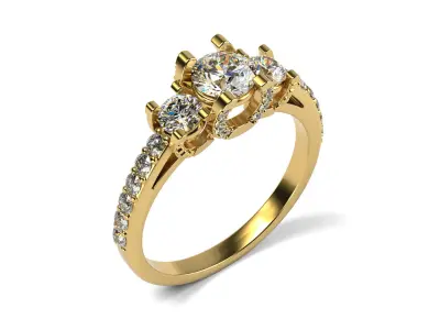 Lucky Engagement Ring 3D print model