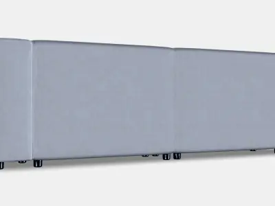 JATTEBO 3-seat modular sofa 2 Low-poly 3D model