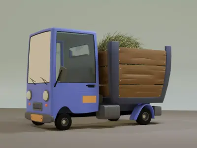 Cartoon truck 3D model