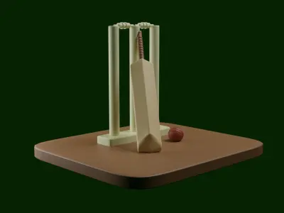 Sports 3D Model cricket wicket - cricket wicket 3D print model