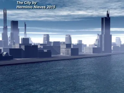 gbdfsgdnj city Free low-poly 3D model