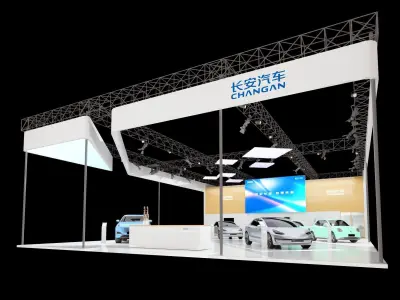 auto booth exhibition  3D model