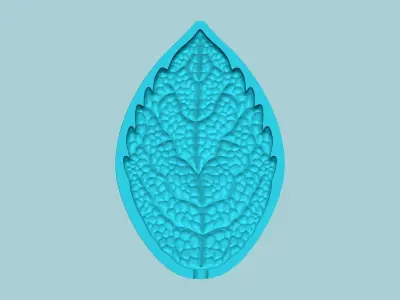 Mint Leaf Mold - Artificial Herb Molding Tool 3D print model
