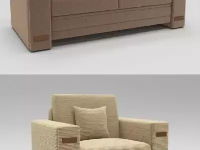 Modern luxury sofa 3D model