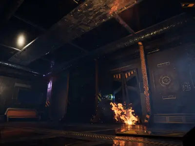 Modular Sci-Fi Environment Low-poly Kitbash  Low-poly 3D model